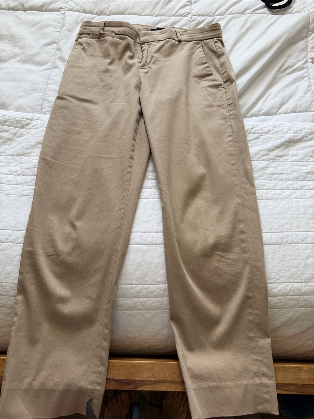 Banana Republic Classic Straight-Leg Khaki Pants - Neutral Beige